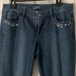 Loft pearl embellished jeans
